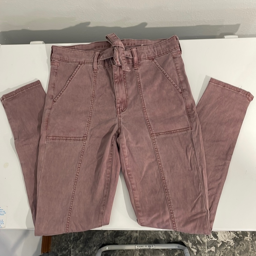 American Eagle size 10 regular mauve skinny jeans